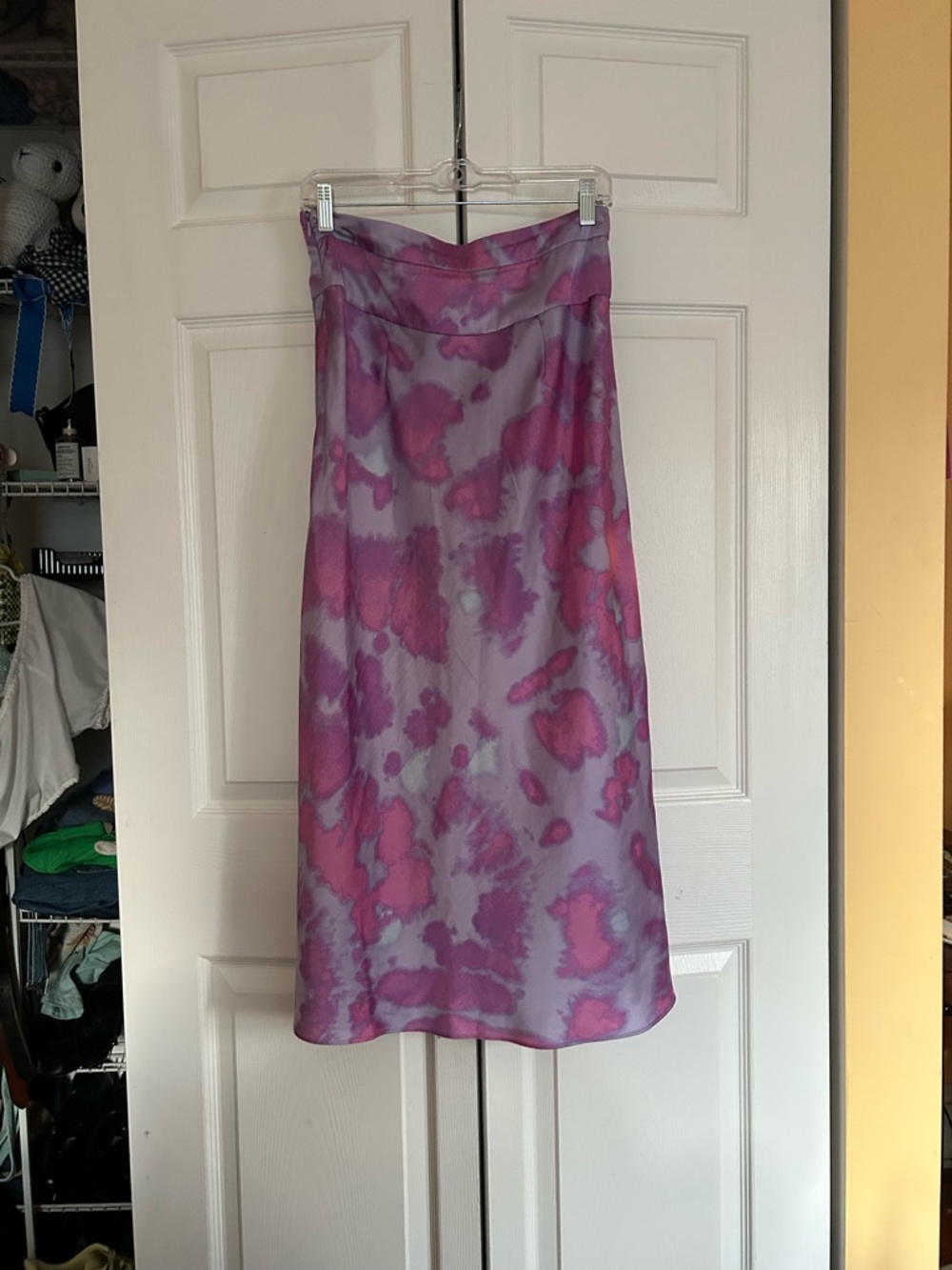 Free People Lavender and Magenta Tie-Dye Midi Skirt